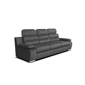 Robin Inspire Amber Sofa 3-Sitzer mit Schlaffunktion Schlafsofa Schlafcouch für Wohnzimmer Bettsofa für Schlafzimmer Couch Sofas & Couches mit Bettfunktion 238 x 96 x 95 cm Kronos Stoff Anthrazit