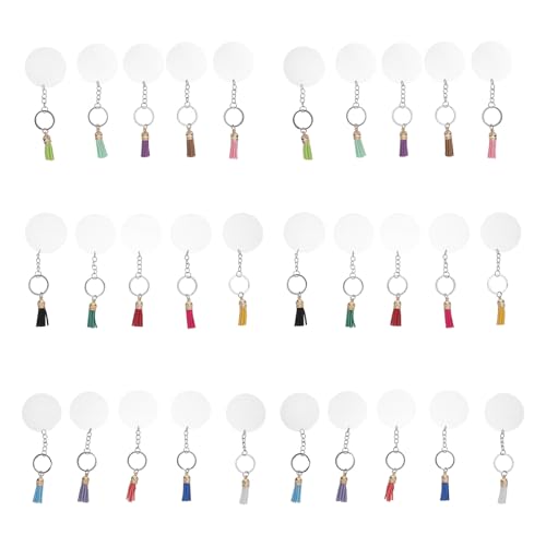 Porte-clés ronds en acrylique transparent rigide pour éviter les rayures - 2