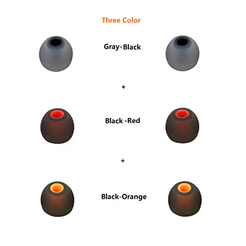 Image of Earbud Silicone Ear Tips Earbuds Replacement Ear Tips Gels Bud for Popular in-Ear Headphones Other Inner Hole from 3.8mm - 5.1mm Earphones 9 Pairs S /M /L