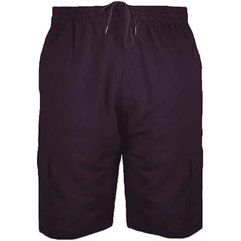 KAM Big Mens Burgundy Hoss Cargo Shorts Cover