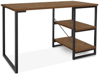 Escrivaninha Industrial Office Star 1,20m 2 Prateleiras (Imbuia/P...