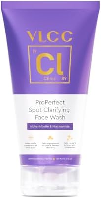 VLCC Clinic ProPerfect Spot Clarifying Face Wash 150 ml - AlphaXTM Complex is known for Spot lightening | Powered by Alpha Arbutin and Niacinamide | visibly fade dark spots, pigmentation