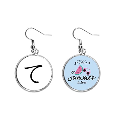 Pendientes de sandía con personaje japonés katakana para revivir la alegría del verano