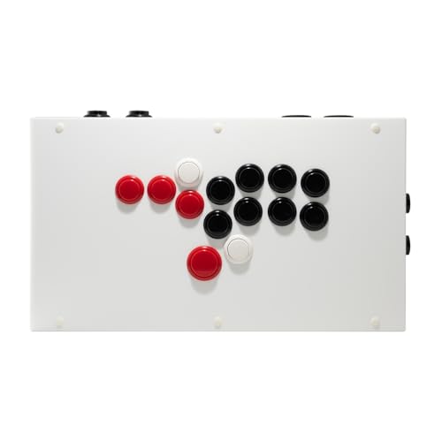 ファイトボックス Fightbox F8 R3L3 PS5 White アーケードコントローラー レバーレス PC/PS5/PS4対応 三和電子製スイッチ 16ボタン ケーブル脱着式 国内正規品保証