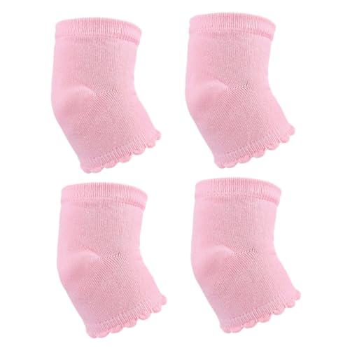 Ipetboom 2 Pairs Gel Elbow Pads for Football Gel Heel Socks for Women Moisturizing Elbow Sleeve Toeless Socks