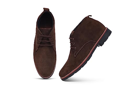 Image of ARAMISH Men's Suede Leather Lace Up Formal Ankle Chukka Boots
