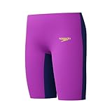 Speedo Boys Fastskin Junior Endurance+ Max High Waisted Jammer Swim Trunks Swimmers Neon Jelly/Noble Navy Size 13-14 Years