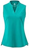 MoFiz Women's Sleeveless Golf Shirts Polo T-Shirts Tennis Tops Quick-Dry Athletic Tees V-Neck Sports...