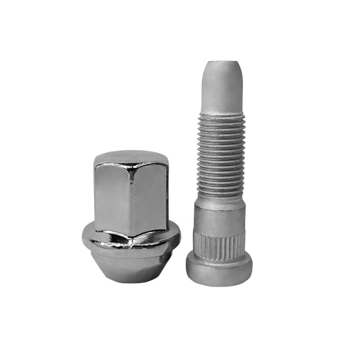 Image of M14x1.50 Chrome Wheel Lug Stud Nut Set Compatible with Chevy Camaro Impala S10 Silverado 1500 Suburban Tahoe Sierra 1500 Canyon Yukon XL Buick Enclave Lacrosse Regal (4PCS)