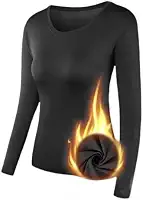 Blusa Flanelada Térmica Feminina Para O Inverno Frio Camisa Neve Segunda Pele