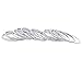 LUX ACCESSORIES Flower Mixed Metal Aztec Multi Bangle Set Shiny Silver