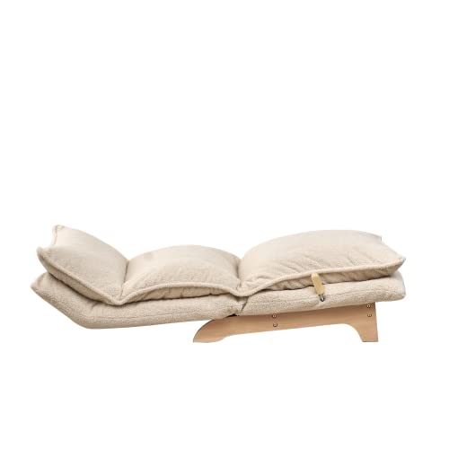 Sillón Plegable Beige con Reposapiés Ajustable miniatura 6