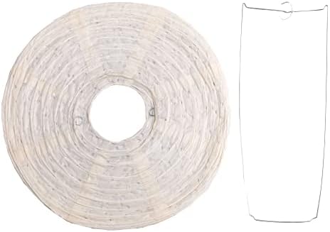 Paper Lanterns Round Lamp Shade for Wedding Birthday, Party Decoration 10/15/20/25/31/36/41 cm, Elfenbeinfarben / Cremefarben, 6"(15CM)