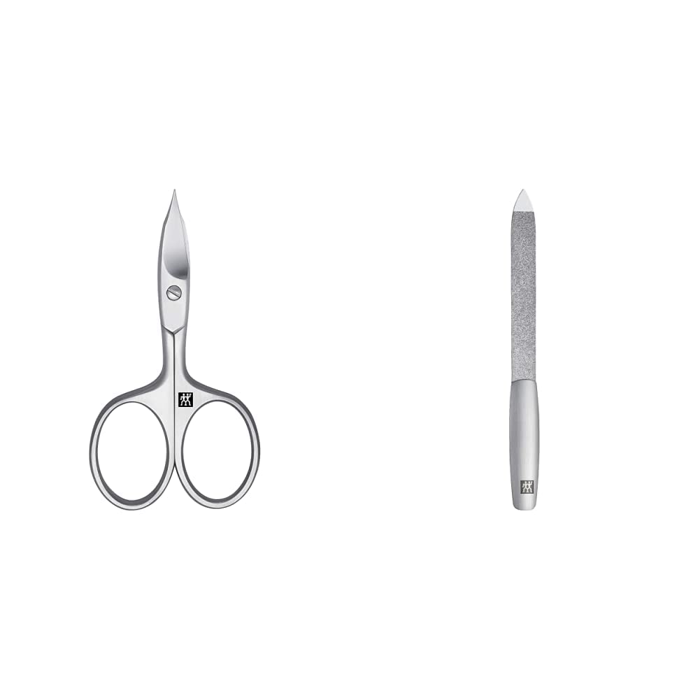 ZWILLING TWINOX Kombi-Nagelschere Maniküre Pediküre rostfreier Edelstahl mattiert 90 mm 47355-091-0 & Twinox Saphir-Formfeile Maniküre Pediküre Nagel poliert 130 mm 88326-131-0