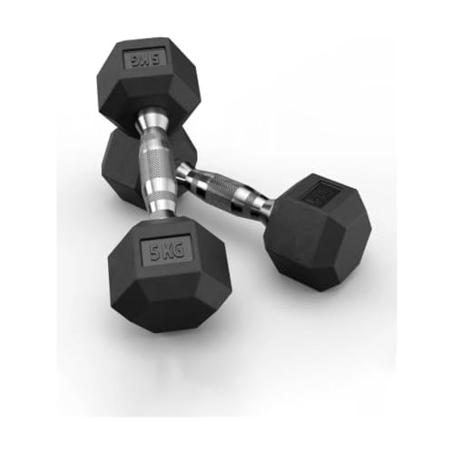 Hex Rubber Dumbbells 5kg (set)