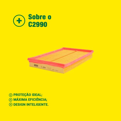 Filtro Ar Motor C2990, Amarelo, Man