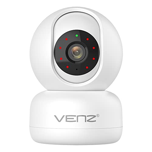 Wireless Security Indoor Camera with Pan, Tilt, and Zoom (PTZ) Functionality by VENZ