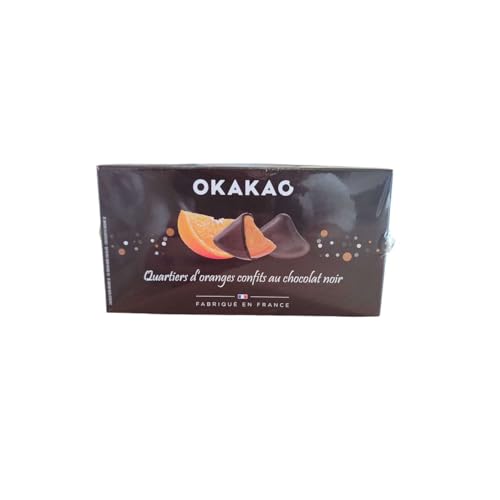 Quarts d'orange confits enrobés chocolat 200g - Boîte 200g