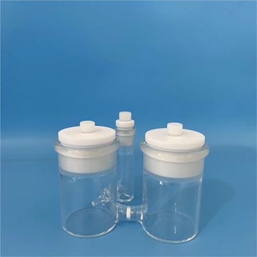 sujeniir Three Port H-Type electrolytic Cell 50ml Sealed/Three Electrode Non Sealed Sand core electrolytic Cell(250X250X30ml)