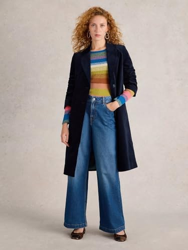 Image of Elendra jeans Women's Premium Velvet Long Coat | High Neck Buttoned Winter Jacket | Elegant Party & Casual Wear Overcoat