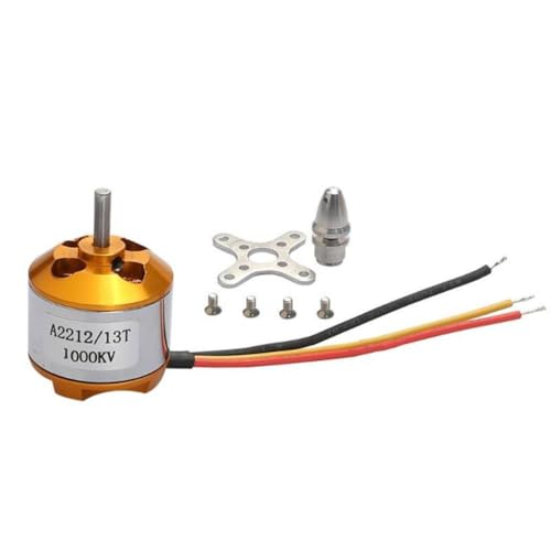 PintoHardware Motore Brushless A2212/13T 1000KV per Droni RC, include adattatore elica e accessori...
