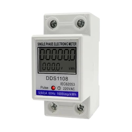 Multimeter Digital Electric Energy Power Meter with Or Without Backlight KWH V A W Single Phase Wattmeter AC 230V 50/60Hz(Without Backlight)