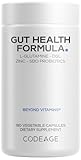Codeage Gut Health Supplements Vegan Formula - L Glutamine, Zinc, Turkey Tail Mushroom Powder, Tonic Mushroom, Maitake, Micro Algae, Mineral, Licorice Root DGL - Probiotics, Prebiotics - 180 Capsules