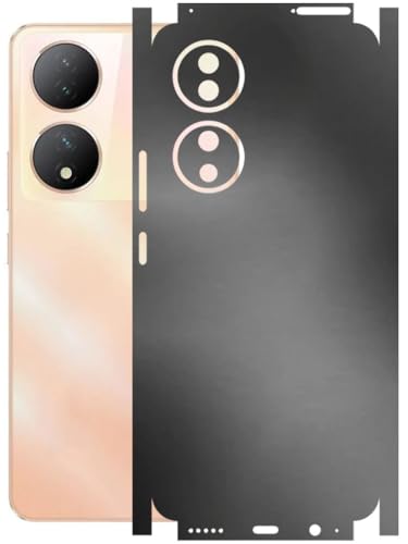Image of AtOdds - Full Body Back Screen Guard Protector Film - Lamination Wrap Skin Sticker Compatible with VIVO Y100A | Scratchproof Matte Finish (Metallic Grey)