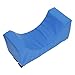 ChengyuWei Head Positioner Pillow, Wheelchair Headrest with Adjustable Straps, Blue PU Leather Neck Support Pillow for Bedridden Patients, Breathable Comfortable Head Stabilizer for