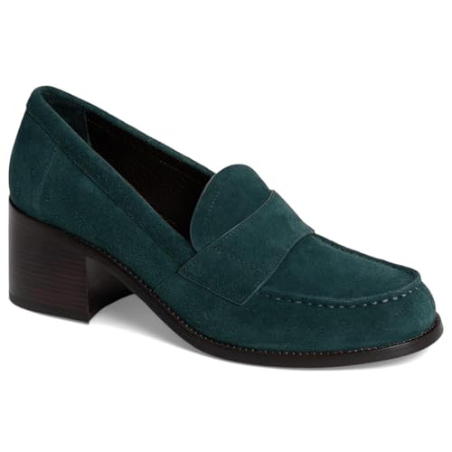 Image of SHODENSE Women Vintage Chunky Heel Loafers Pumps Platform Round Closed Toe Oxford Shoes Burnished Patent Matte Suede Slip On Dress Loafer Block Stacked Heels Office Formal Work Business 4-11 M US