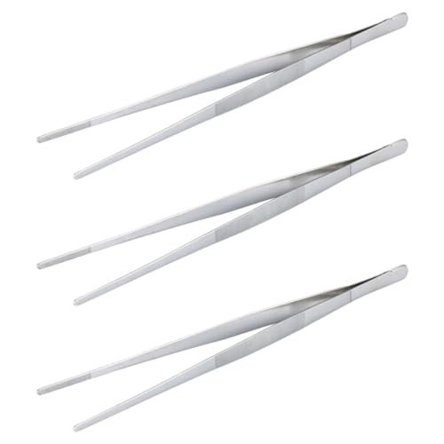 Alipis 3pcs Food Tongs Kitchen Clips for Barbecue Cooking and Serving Ergonomic Design for Safe Handling and Minimal Food Slipping