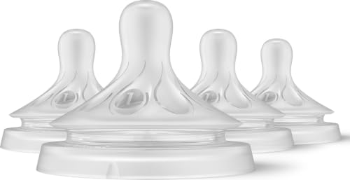Philips Avent Natural Response Nipples, Extra Slow Flow (Flow 1), 4-Pack, SCY961/04