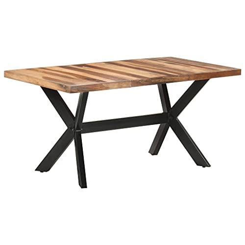 vidaXL Massivholz Esstisch Küchentisch Esszimmertisch Massivholztisch Speisetisch Esszimmer Tisch Holztisch Esszimmermöbel 160x80x75cm Honigfarben