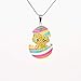 Amosfun Grueso Chicle Collar Rhinestone Pollo Huevo Colgante Moda Cuentas Collar Pascua...