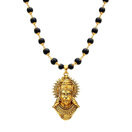 Image of Gratify Original Karungali Mala 54 Beads (7mm) for Men & Women | Authentic Black Ebony Wood Mala with Gold Plated Metal Caps | Spiritual Necklace for Meditation, Prayer, Energy Balance & Positive Vibes