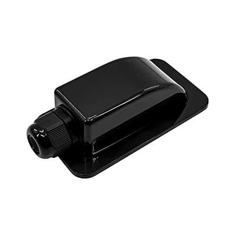 Zayin ABS Single Solar-Cable-Entry-Gland-Housing Cable Entry Plate 3mm to 12mm Solar Single Cable Entry Gland Box for RV roof Waterproof,Boats,Yacht,Roofs(black) Cover