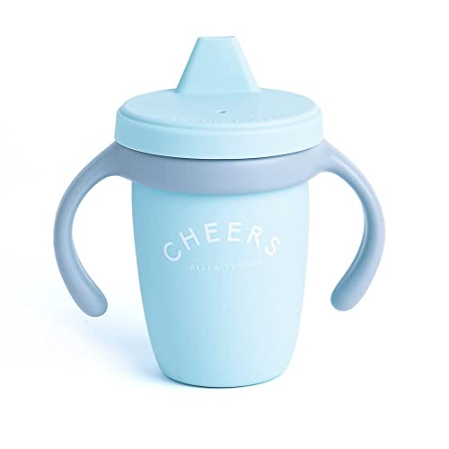 Image of Bella Tunno Sippy Cup, Silicone Training Cup with Transition Handles for Infants, Toddlers & Kids, Babies 6-12 Months & Toddlers 1-3 Years, Boys & Girls, Cheers, 8 oz
