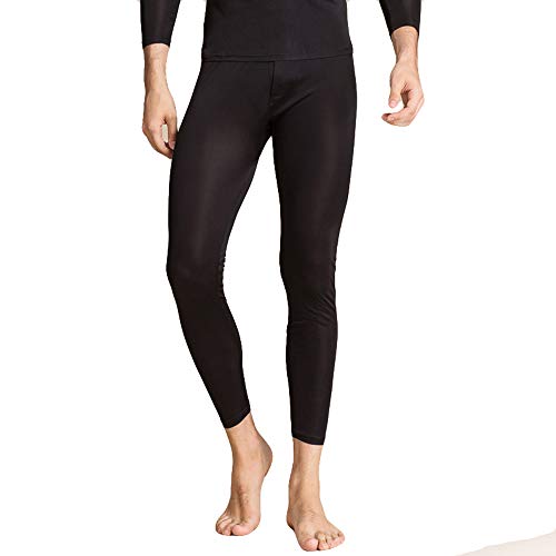 2Pcs Mens Pure Silk Winter Thermal Set Soft Underwear Base Longsleeve Johns Set Crew V Neck Silk Shirt+Pants3