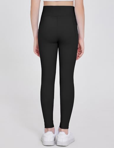 Arshiner Girls Athletic Leggings High Waist Yoga Pants for Kids with Pockets Dance Running Workout Tights3