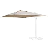  Alice\'s Garden - Lona Beige de Recambio para Sombrilla de jardín 3x4m