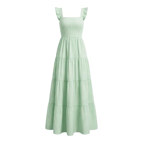 Vestido de playa sin mangas elegante maxivestido monocolor largo 7