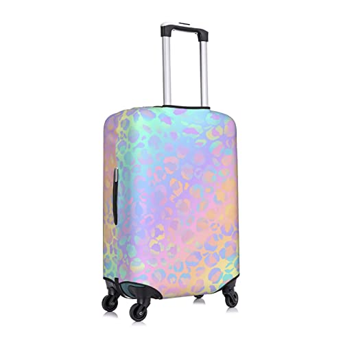 Highly Elastic Spandex Suitcase Cover Luggage Cover Protector Small Fits 18 to 21 Inch Leopard Print Gradient Background Prints3