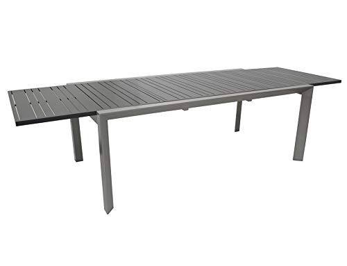 Preisvergleich Produktbild DEGAMO Ausziehtisch MARCIANA XXL 200 / 300x104cm, Aluminium grau