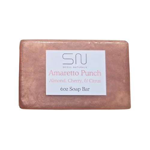 Seoul Naturals Amaretto Punch Soap Bar, Almond Cherry Citrus, k beauty, 6 oz