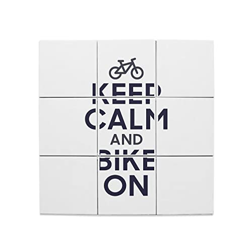 Fresque vélo en céramique 60 x 60 cm pour déco salon et cuisine
