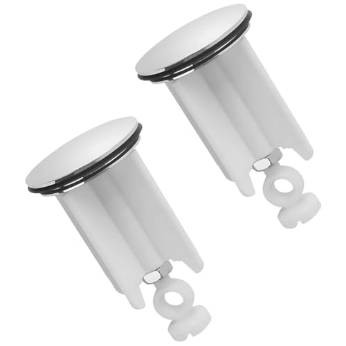 ZORVYN 2 pezzi Tappo Lavandino Bagno Universale, altezza regolabile, realizzato in ottone con gomma, di Scarico per Lavandino, Con Guarnizione, Tappi Per Lavandino, Per Lavabo da Cucina e Bagno (40mm)