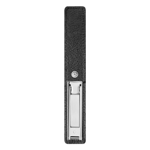 Zwilling Tagliaunghie Con Portachiavi, Custodia In Pelle Con Chiusura Magnetica, Lima Per Unghie Integrata, Tagliente Leggermente Curvo, Premium, Nero - 3