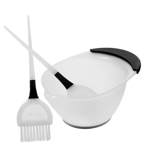 OUNONA Juego de Cuenco y Cepillo para Teñir el Cabello Profesional 1 Juego Herramientas de Peluquería Cerdas Flexibles Accesorios para Salón Aplicación Uniforme de Color