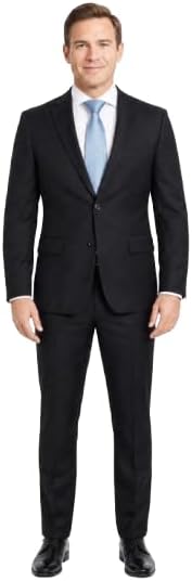 Mazara Classic Fit Two Button 100% Wool Wrinkle Resistant Suit