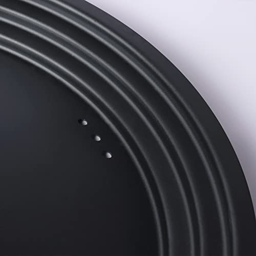 Meyer Accent Series Stainless Steel Universal Pots and Pan/Cookware Lid, Medium, Matte Black